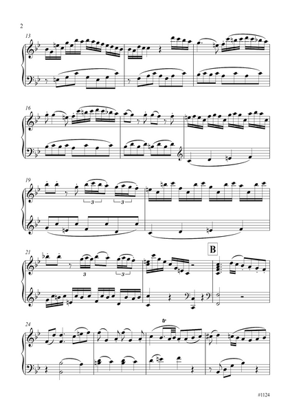 Wolfgang Amadeus Mozart: Excerpt from the 1st movt. (Allegro) of Piano Sonata No. 13, KV 333 (edited by Peter Breiner) (PB233)