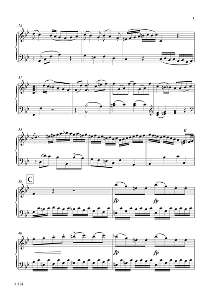 Wolfgang Amadeus Mozart: Excerpt from the 1st movt. (Allegro) of Piano Sonata No. 13, KV 333 (edited by Peter Breiner) (PB233)