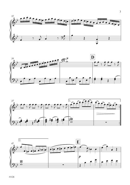 Wolfgang Amadeus Mozart: Excerpt from the 3rd movt. (Allegretto grazioso) of Piano Sonata No. 13, KV 333 (edited by Peter Breiner) (PB231)