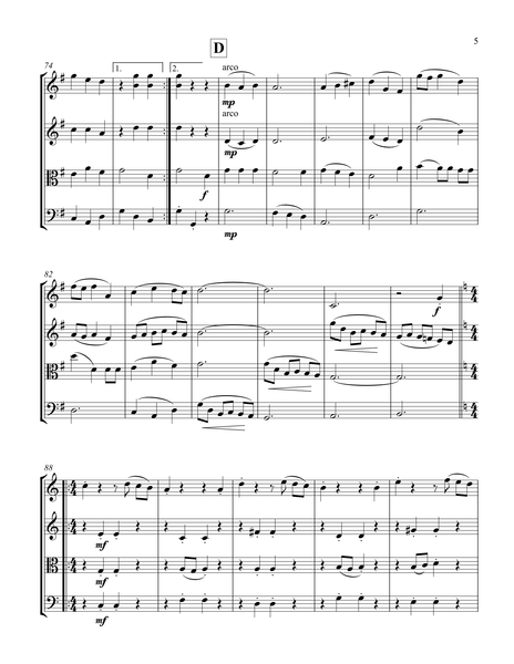 We Wish You a Merry Christmas – Arrangement for String Quartet by Peter Breiner (PB079)