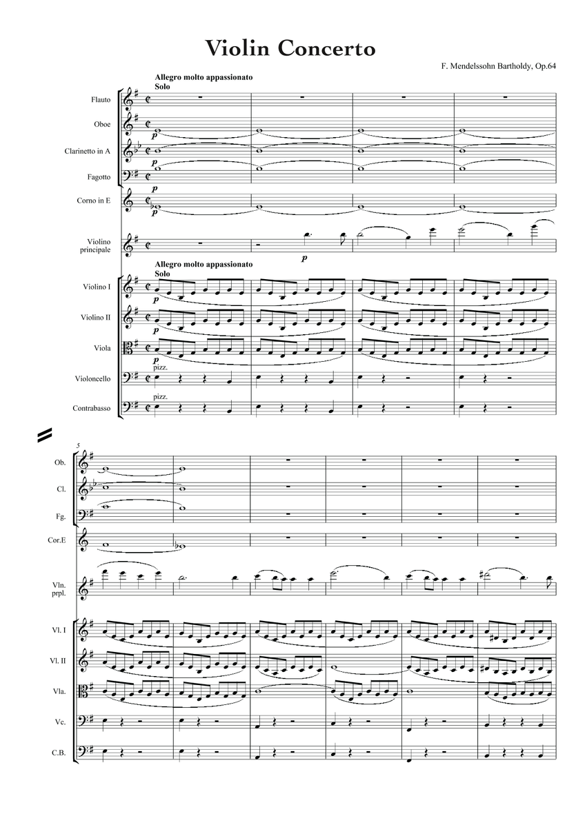 Mendelssohn   Violin Concertos.    Ｌ Mendelssohn Concerto for Violin and Orchestra E minor op. 64