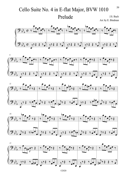 J.S. Bach: Cello Suites, BWV 1007–1012 – arranged for piano by Eleonor Bindman (GPC081)
