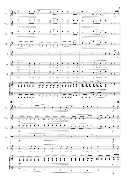 Rafael Martínez-Valls: Evocació al Pirineu (Cançó d'amor i de guerra) – arranged for voices and ensemble by Santi Escura (NXP125)