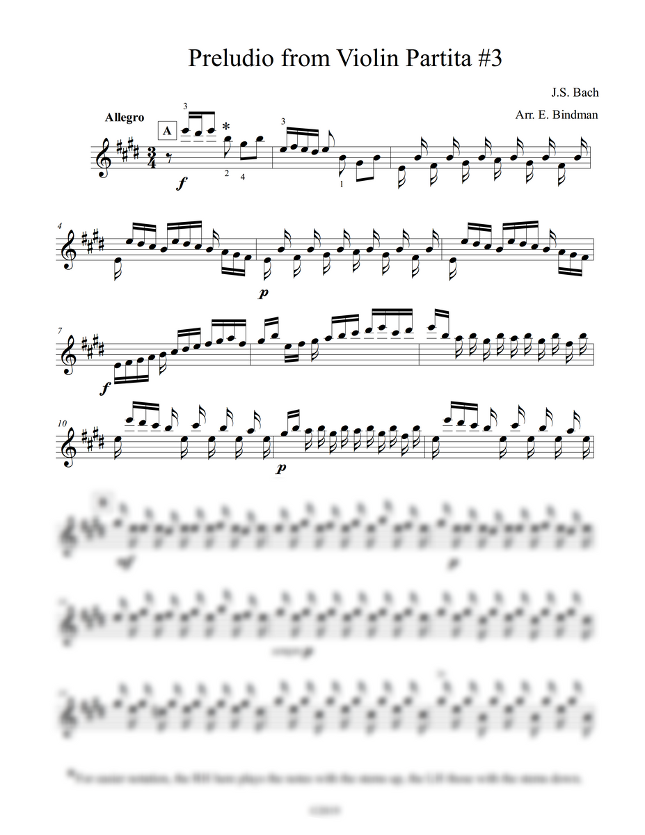 Bach: Preludio from Violin Partita No. 3 – for piano