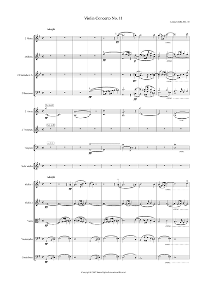 Louis Spohr: Violin Concerto No. 11 in G Major, Op. 70 – full score (NXP010)