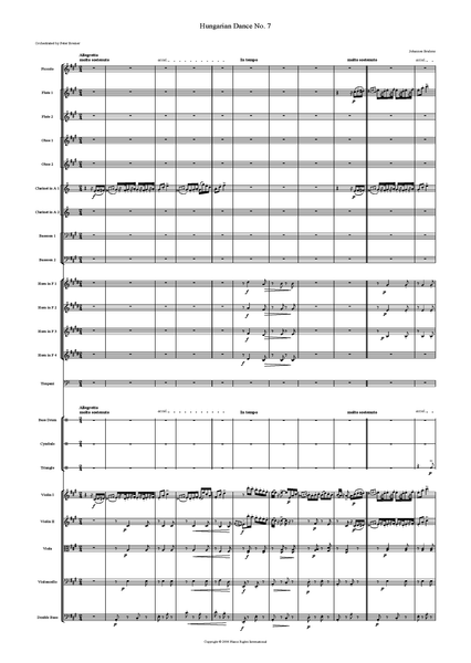 Johannes Brahms: Hungarian Dances No. 7 – arranged by Peter Breiner (PB009)