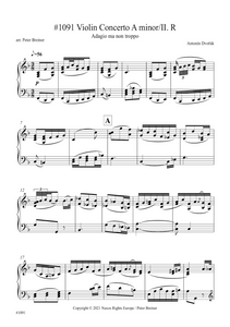 Antonín Dvořák: Adagio ma non troppo, Movt. II of Violin Concerto in A minor (arranged for piano by Peter Breiner) (PB173)