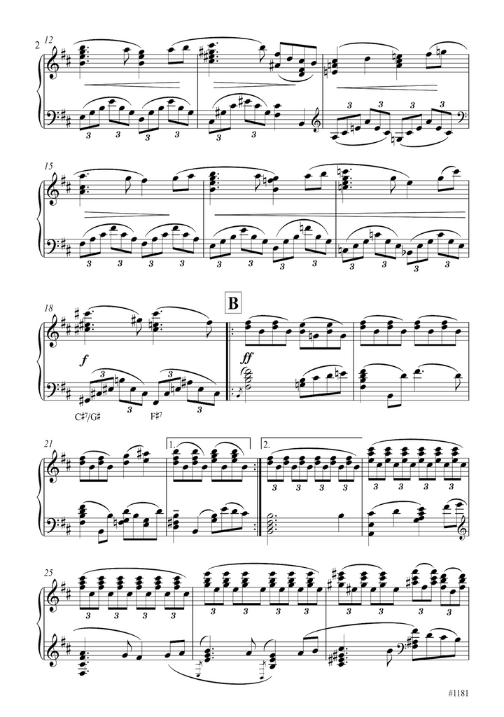 Tchaikovsky: Scene from Swan Lake Act II No. 10 for piano