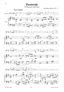 Geoffrey Allen: Pastorale for bassoon and piano, Op. 34 No. 1 EDN80025