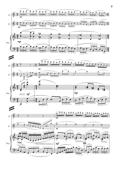 Geoffrey Allen: Fantasy Trio, Op. 70 for flute, clarinet and piano EDN80027