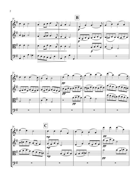 Hark! The Herald Angels Sing – Arrangement for String Quartet by Peter Breiner (PB078)