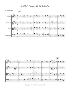O Come All Ye Faithful – Arrangement for String Quartet by Peter Breiner (PB083)