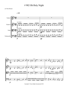 O Holy Night – Arrangement for String Quartet by Peter Breiner (PB093)