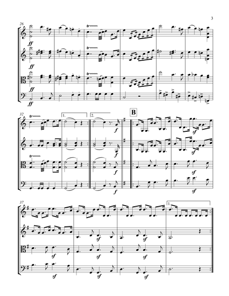 Felix Mendelssohn Bartholdy: Wedding March from A Midsummer Night's Dream – Arrangement for String Quartet by Peter Breiner (PB104)