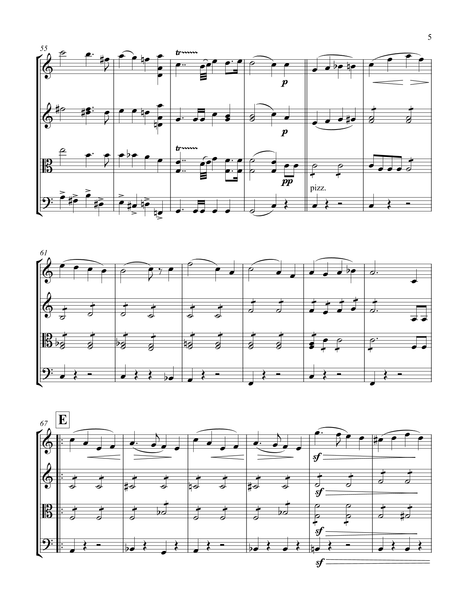 Felix Mendelssohn Bartholdy: Wedding March from A Midsummer Night's Dream – Arrangement for String Quartet by Peter Breiner (PB104)