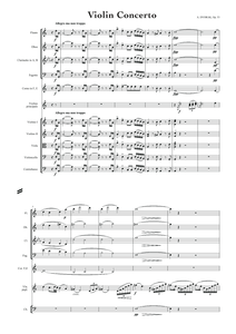Dvorak, Antomin: Violin Concerto in A minor, Op. 53 (arr. for String Quintet & Wind Quintet) (AEGC5)
