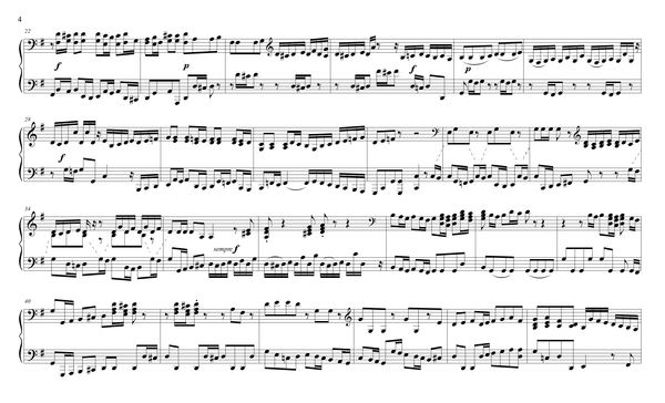 J.S. Bach: Brandenburg Concerto No. 3, BWV 1048 – arranged for piano duet by Eleonor Bindman (GPC040)