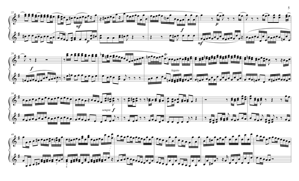 J.S. Bach: Brandenburg Concerto No. 3, BWV 1048 – arranged for piano duet by Eleonor Bindman (GPC040)