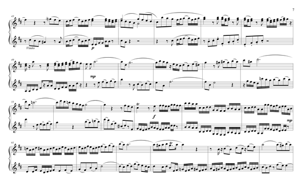 J.S. Bach: Brandenburg Concerto No. 5, BWV 1050 – arranged for piano duet by Eleonor Bindman (GPC042)