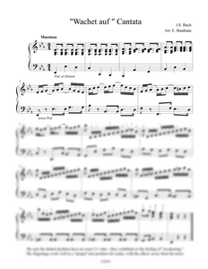 J.S. Bach: “Wachet auf” Cantata, BWV 140 – arranged for piano by Eleonor Bindman