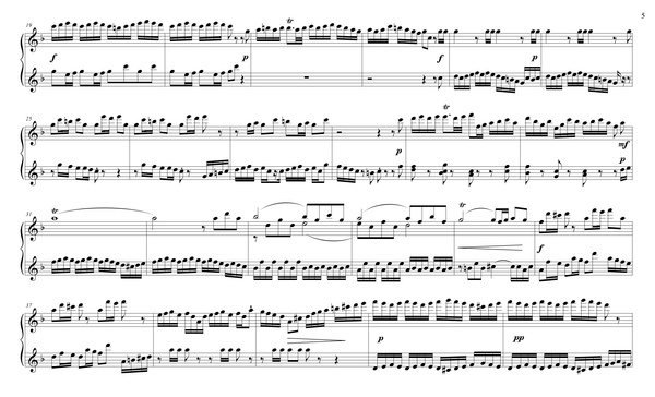 J.S. Bach: Brandenburg Concerto No. 2, BWV 1047 – arranged for piano duet by Eleonor Bindman (GPC039)