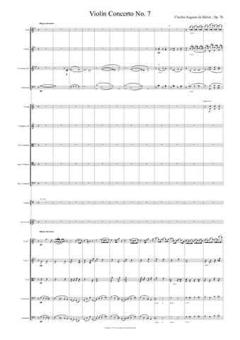 Charles Auguste de Bériot: Violin Concerto No. 7 in G Major, Op. 76 – full score (NXP003)