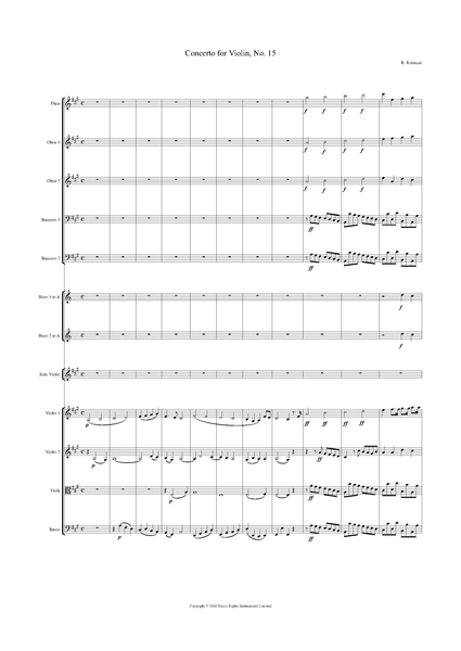 Rodolphe Kreutzer: Violin Concerto No. 15 in A Major – full score (NXP015)