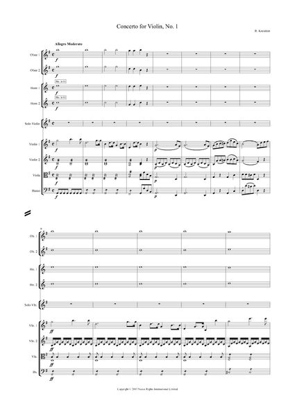 Rodolphe Kreutzer: Violin Concerto No. 1 in G Major – full score (NXP018)