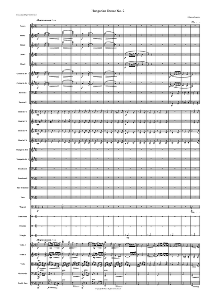 Johannes Brahms: Hungarian Dances No. 2 – arranged by Peter Breiner (PB005)