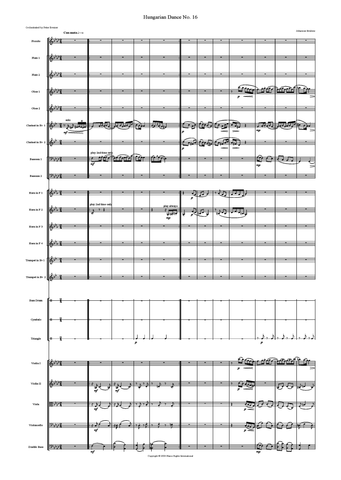 Johannes Brahms: Hungarian Dances No. 16 – arranged by Peter Breiner (PB017)