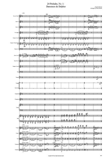 Claude Debussy: 24 Préludes, No. 1: Danseuses de Delphes – arranged by Peter Breiner (PB018)