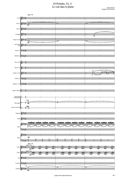 Claude Debussy: 24 Préludes, No. 3: Le vent dans le plaine – arranged by Peter Breiner (PB020)