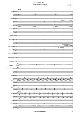 Claude Debussy: 24 Préludes, No. 3: Le vent dans le plaine – arranged by Peter Breiner (PB020)