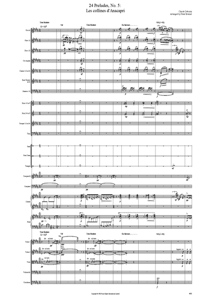 Claude Debussy: 24 Préludes, No. 5: Les collines d’Anacapri – arranged by Peter Breiner (PB022)