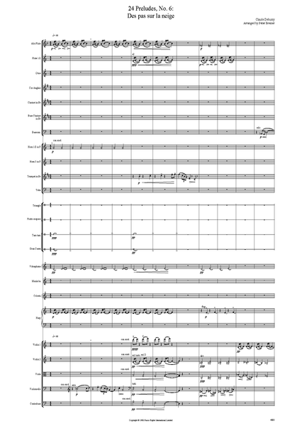 Claude Debussy: 24 Préludes, No. 6: Des pas sur la neige – arranged by Peter Breiner (PB023)
