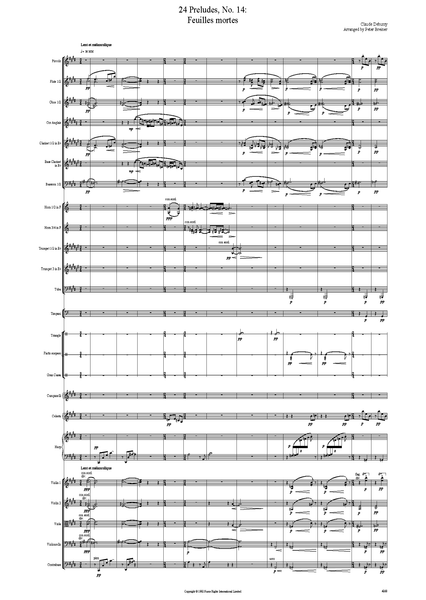 Claude Debussy: 24 Préludes, No. 14: Feuilles mortes – arranged by Peter Breiner (PB031)