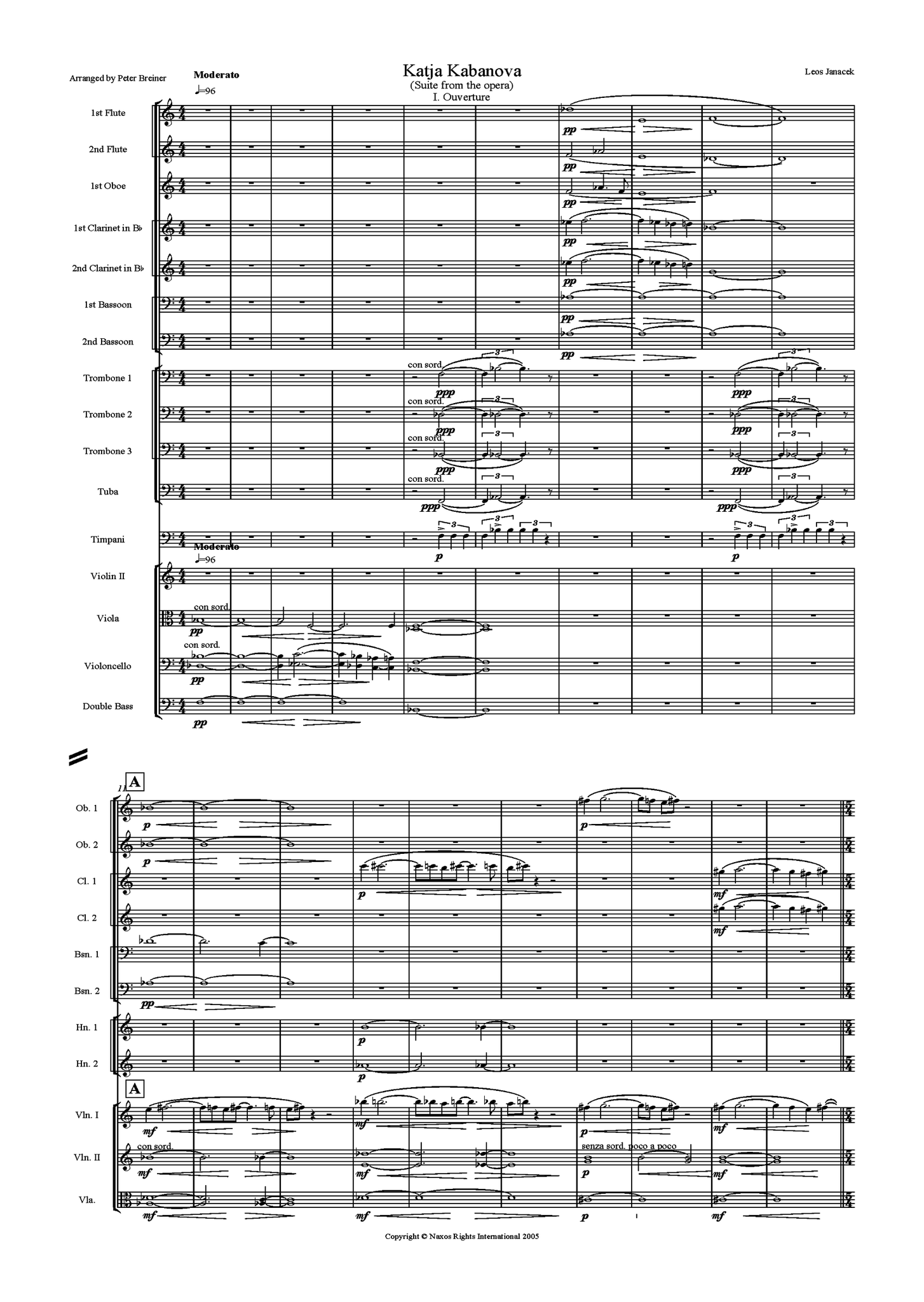 Leos Janacek: Kat'a Kabanova Suite – arranged by Peter Breiner (PB047)