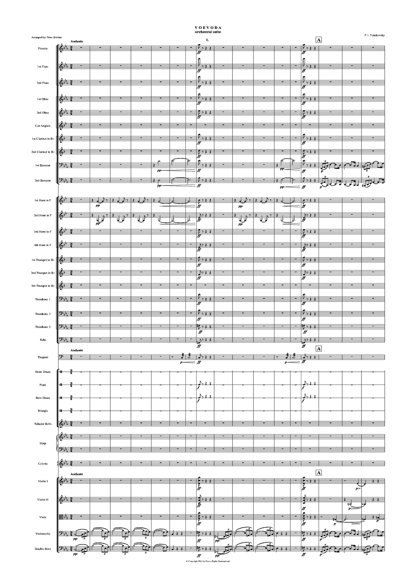 Pyotr Ilyich Tchaikovsky: The Voyevoda Suite – arranged by Peter Breiner (PB050)