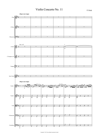 Pierre, Rode: Violin Concerto No. 11 in D major, Op. 23 (Rode011)