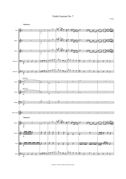 Pierre, Rode: Violin Concerto No. 7 in A Minor, Op. 9 (Rode007)