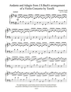 J.S. Bach: Andante and Adagio from Torelli’s Violin Concerto, BWV 979 arranged for piano by Eleonor Bindman (GPC054)
