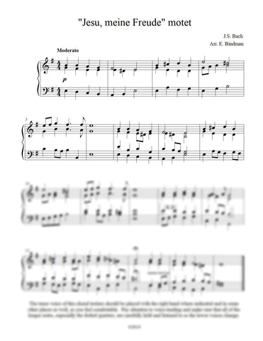 J.S. Bach: Motet: “Jesu, meine Freude,” BWV 227 arranged for piano by Eleonor Bindman (GPC047)
