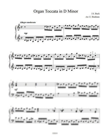 J.S. Bach: Organ Toccata in D Minor, BWV 538 arranged for piano by Eleonor Bindman (GPC067)